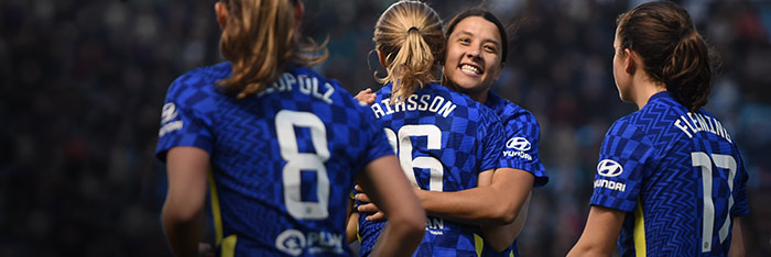 Chelsea FC Women - Magdalena Eriksson och Kerr jublar ihop